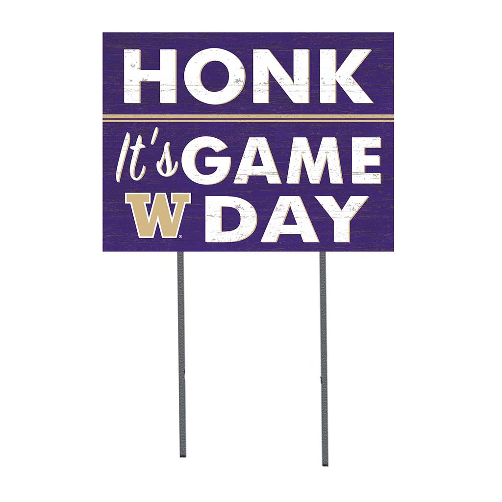 18x24 Lawn Sign Honk Game Day Washington Huskies