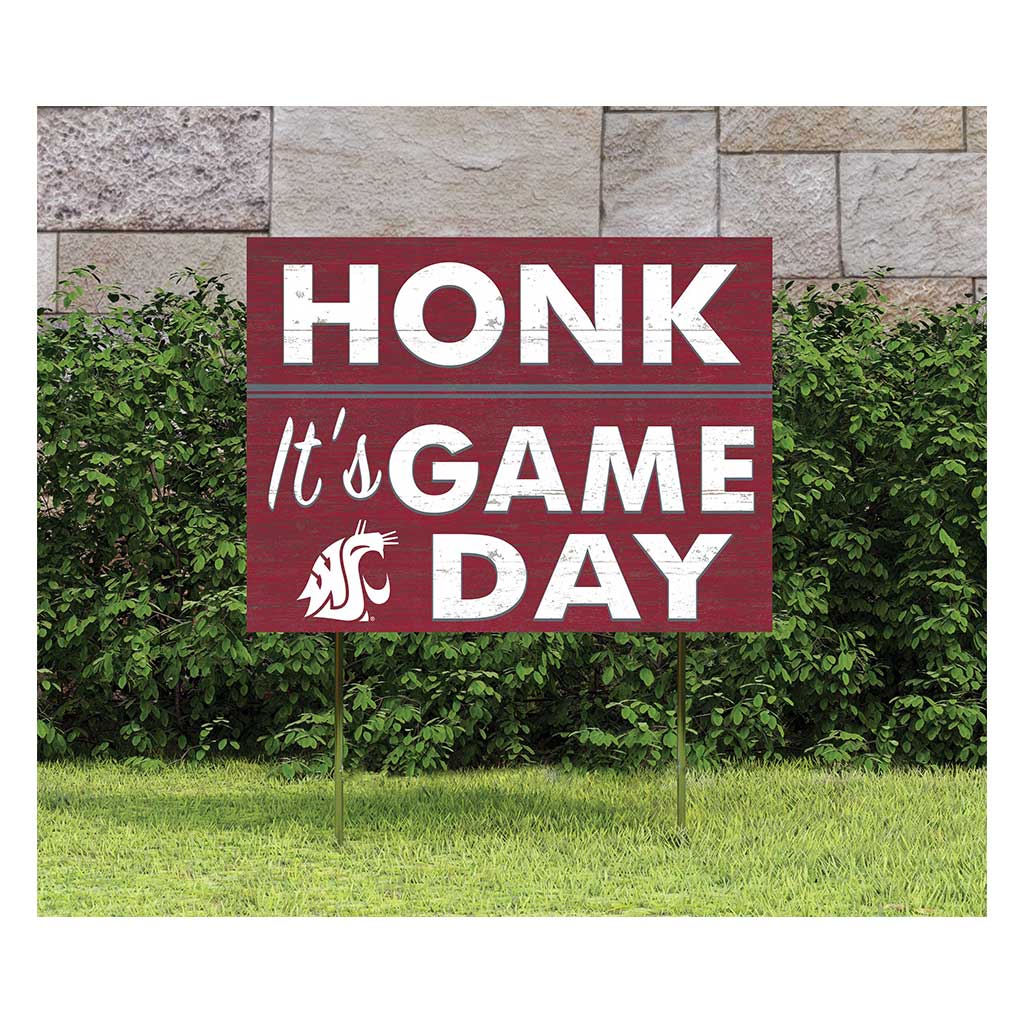 18x24 Lawn Sign Honk Game Day Washington State Cougars