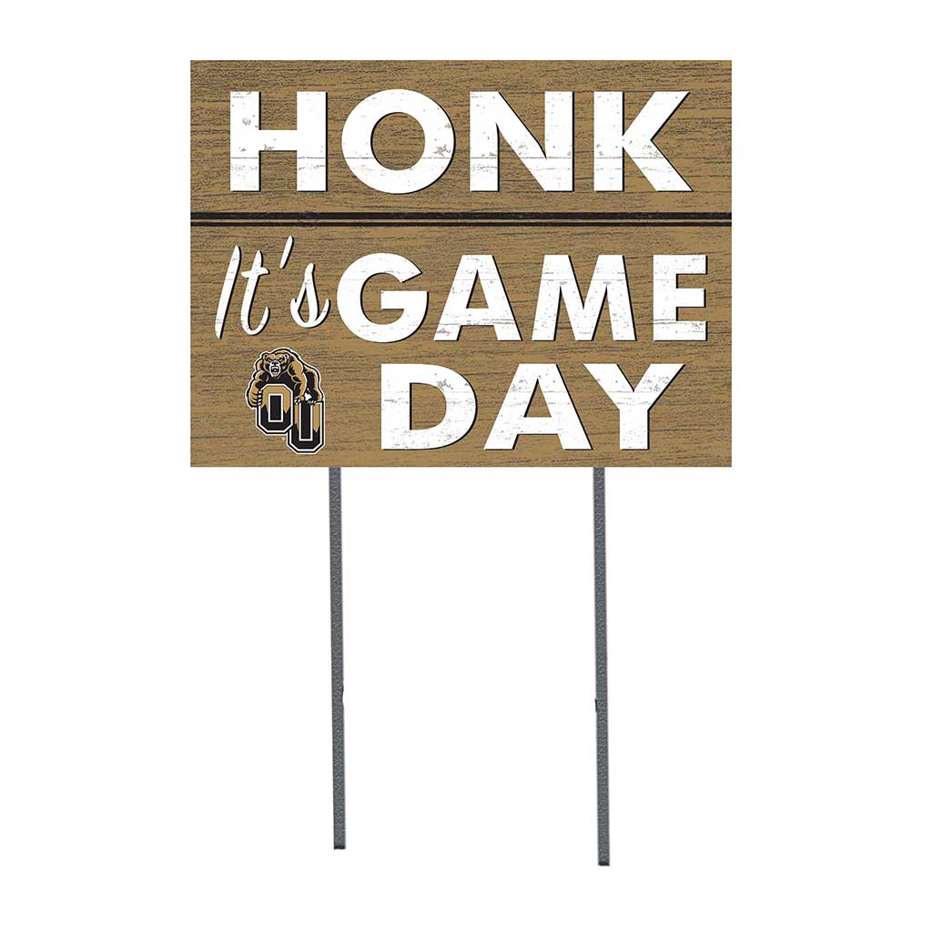 18x24 Lawn Sign Honk Game Day Oakland University Golden Grizzlies
