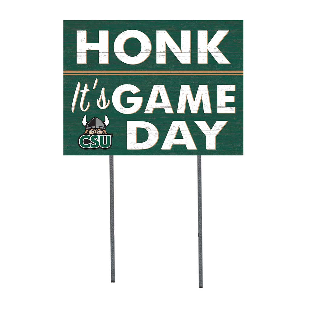 18x24 Lawn Sign Honk Game Day Cleveland State Vikings
