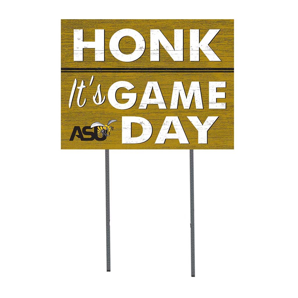 18x24 Lawn Sign Honk Game Day Alabama State HORNETS