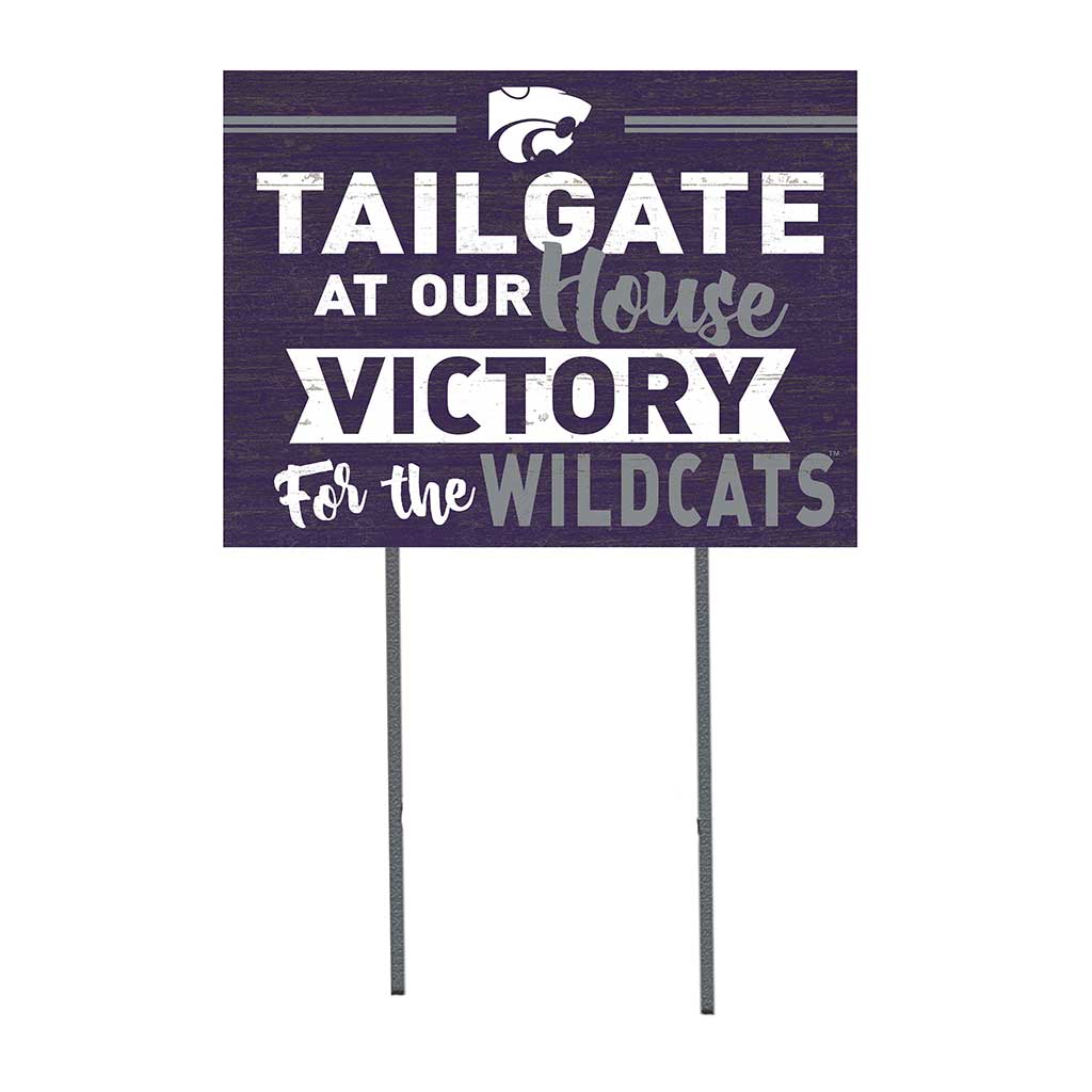 18x24 Lawn Sign Tailgate at Our House Kansas State Wildcats