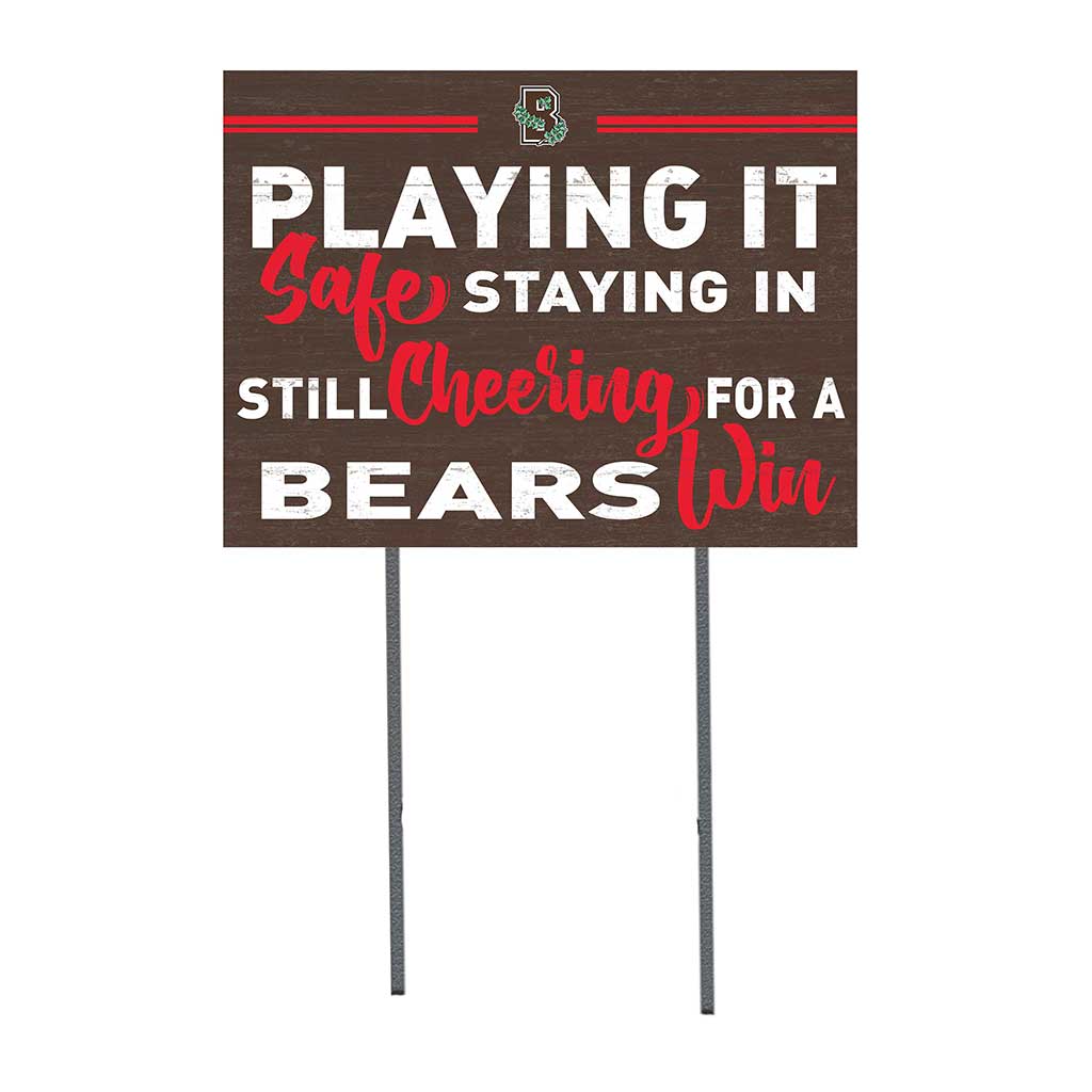 18x24 Lawn Sign Playing Safe at Home Brown Bears