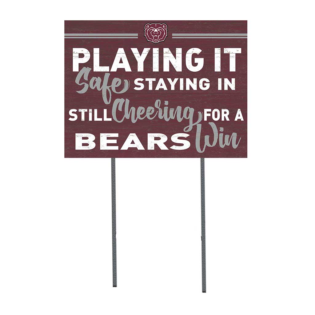 18x24 Lawn Sign Playing Safe at Home Missouri State Bears