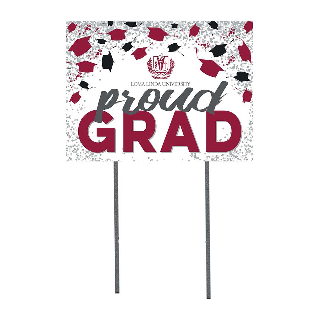 18x24 Lawn Sign Grad with Cap and Confetti Loma Linda University