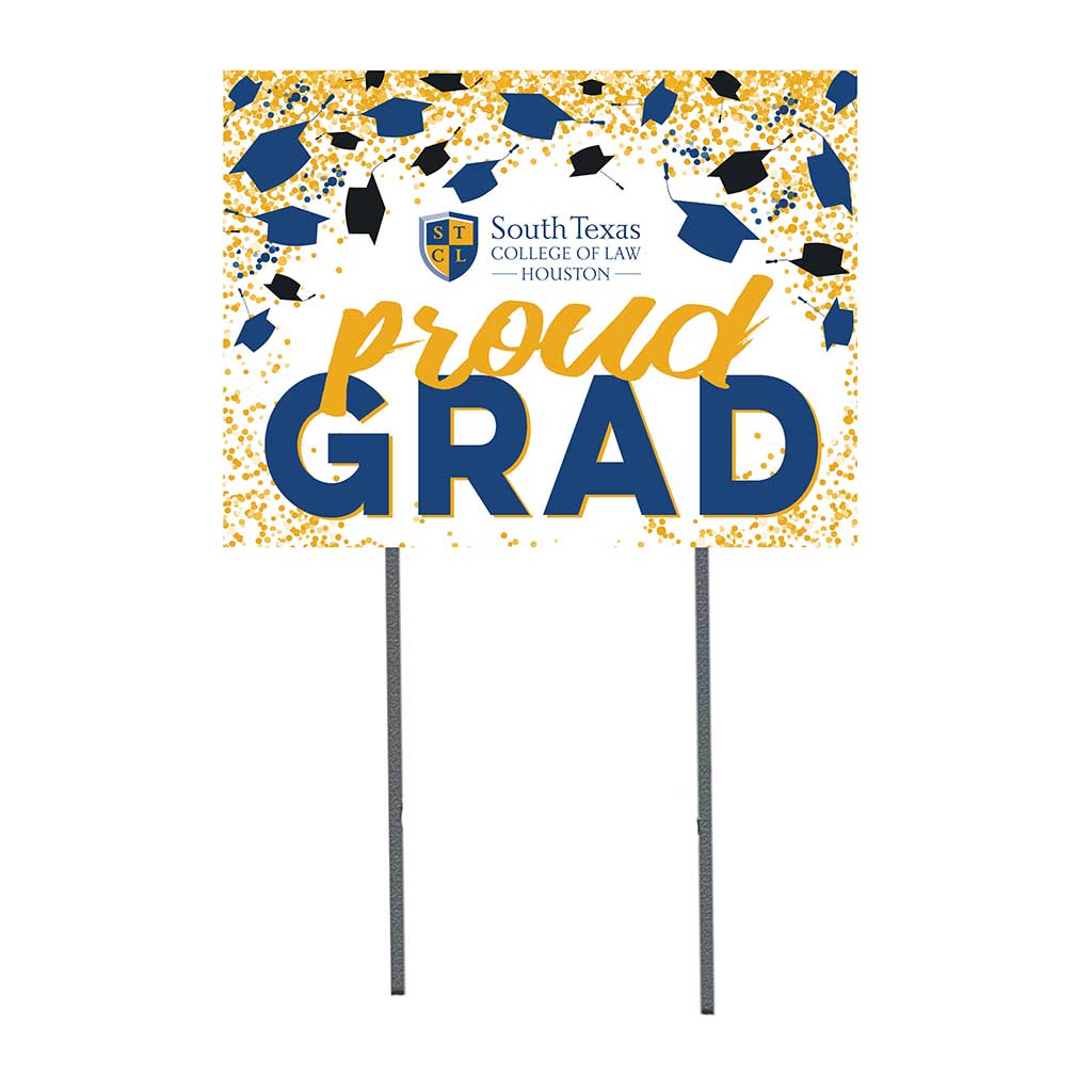 18x24 Lawn Sign Grad with Cap and Confetti South Texas College of Law