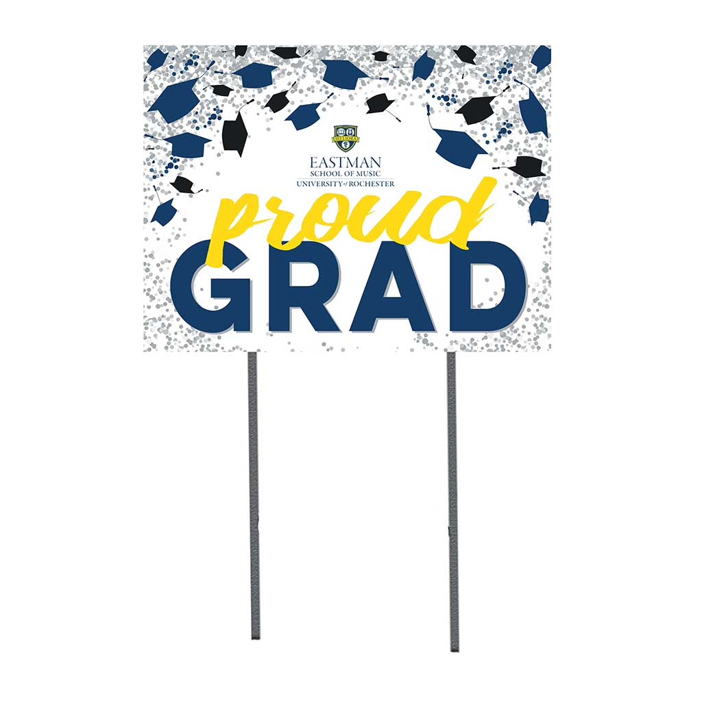 18x24 Lawn Sign Grad with Cap and Confetti University of Rochester - Eastman School of Music