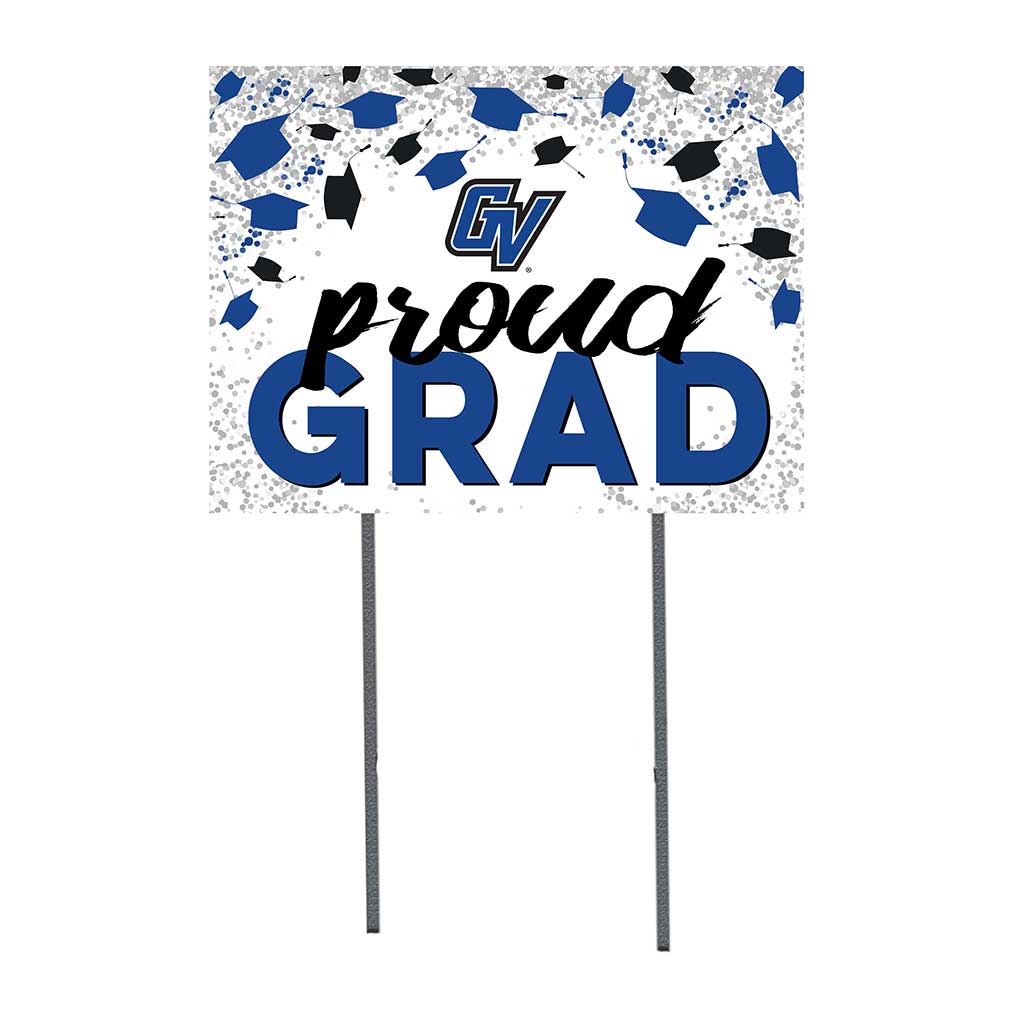 18x24 Lawn Sign Grad with Cap and Confetti Grand Valley State Lakers