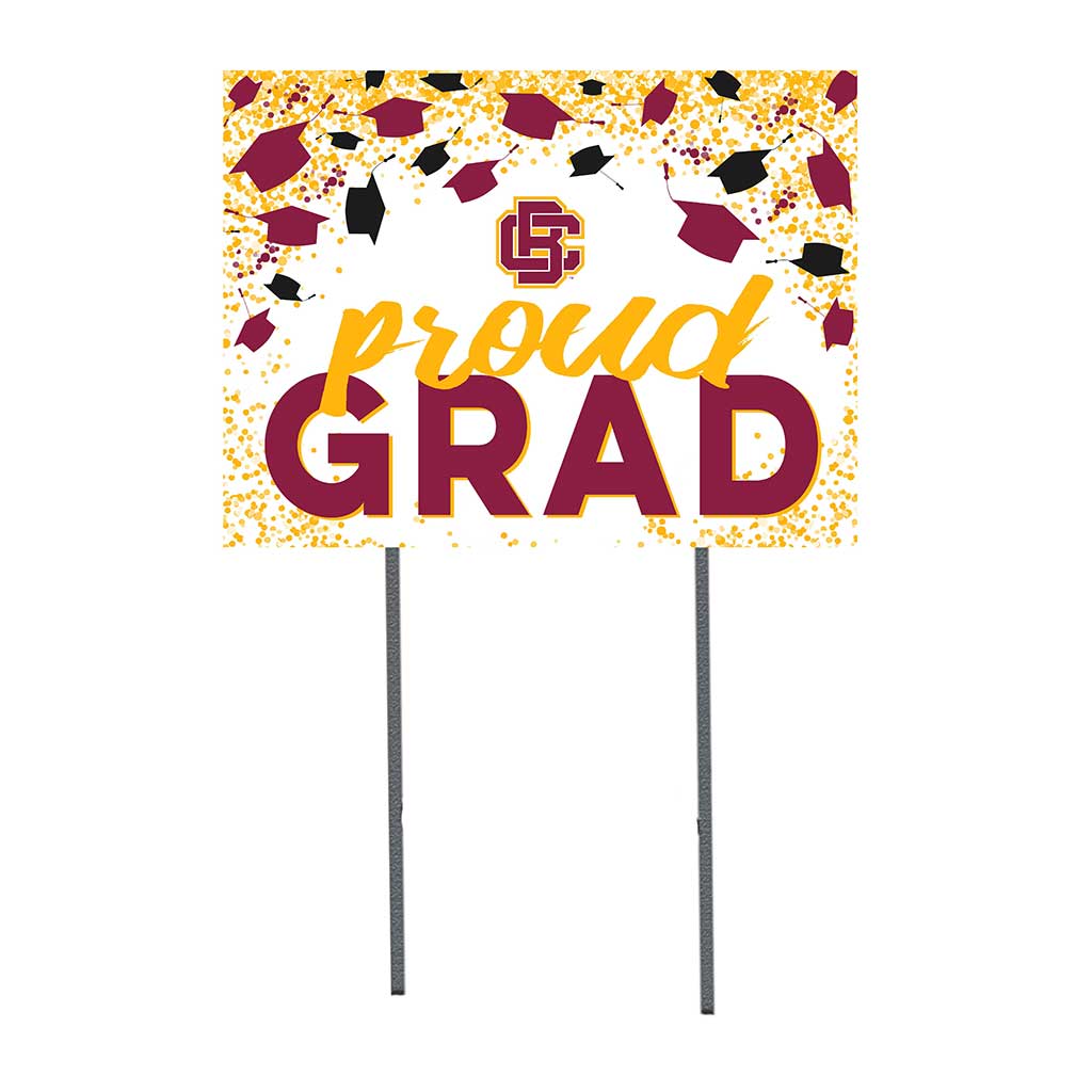 18x24 Lawn Sign Grad with Cap and Confetti Bethune-Cookman Wildcats