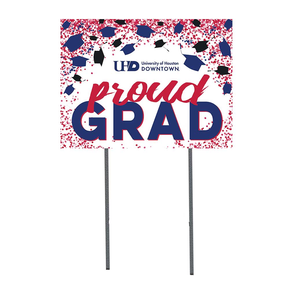 18x24 Lawn Sign Grad with Cap and Confetti University of Houston - Downtown Gators