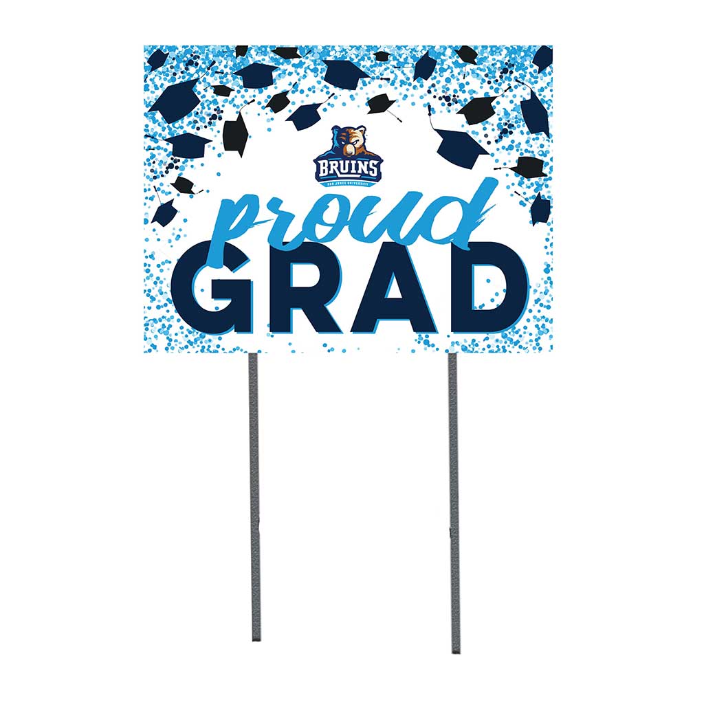 18x24 Lawn Sign Grad with Cap and Confetti Bob Jones University Bruins
