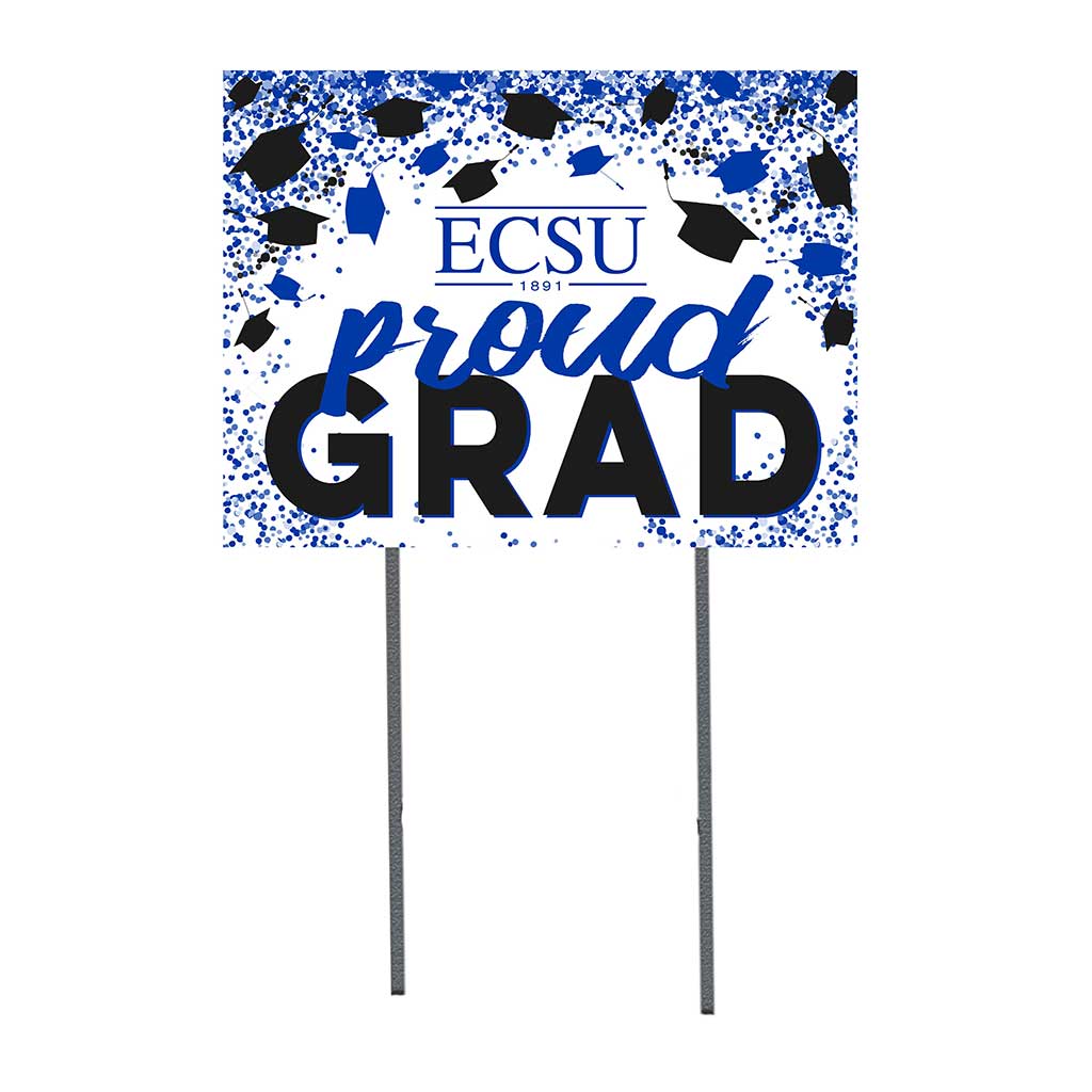 18x24 Lawn Sign Grad with Cap and Confetti Elizabeth City State Vikings