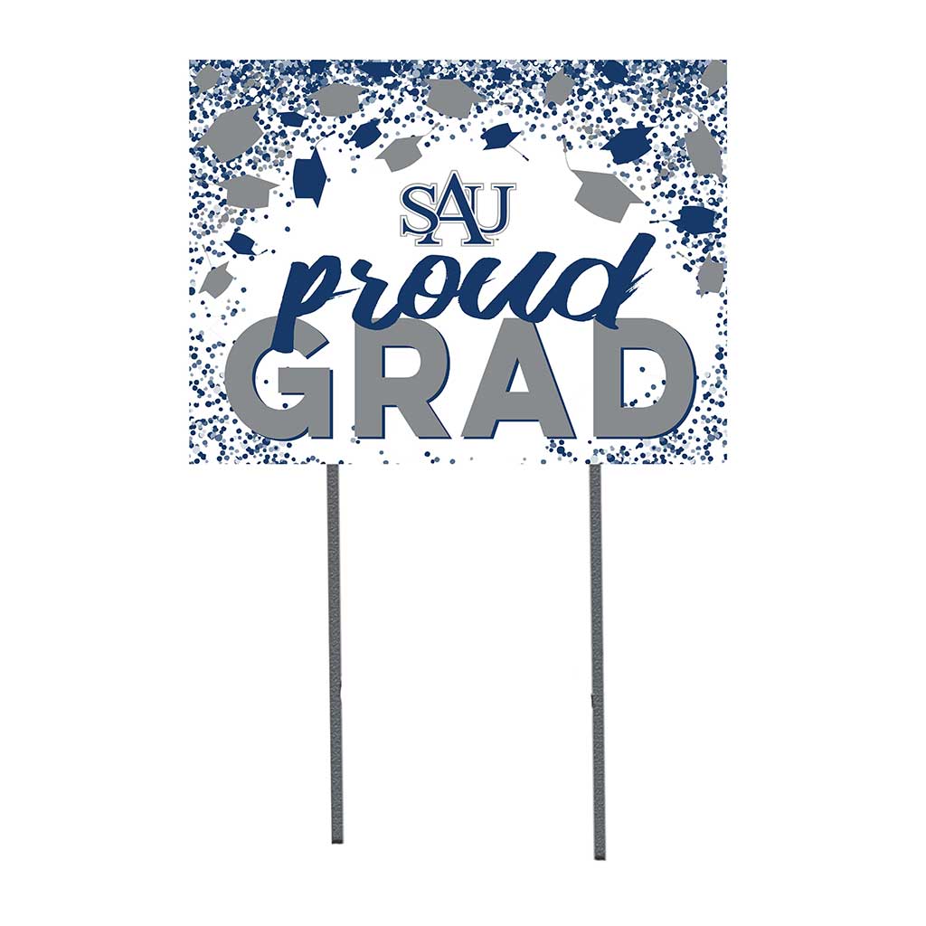 18x24 Lawn Sign Grad with Cap and Confetti Saint Augustine's University Falcons