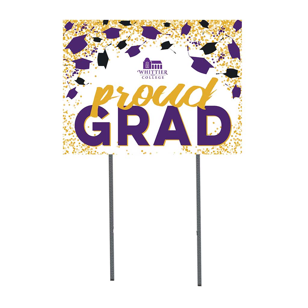 18x24 Lawn Sign Grad with Cap and Confetti Whitter College Poets