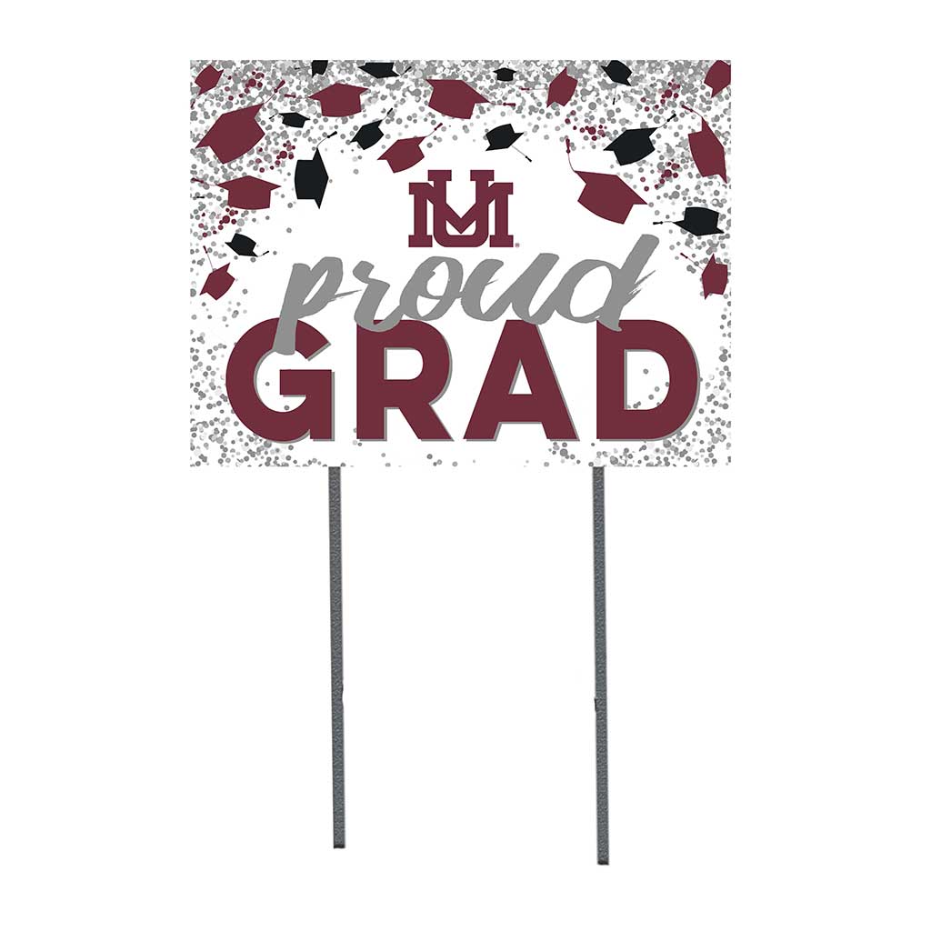18x24 Lawn Sign Grad with Cap and Confetti Montana Grizzlies