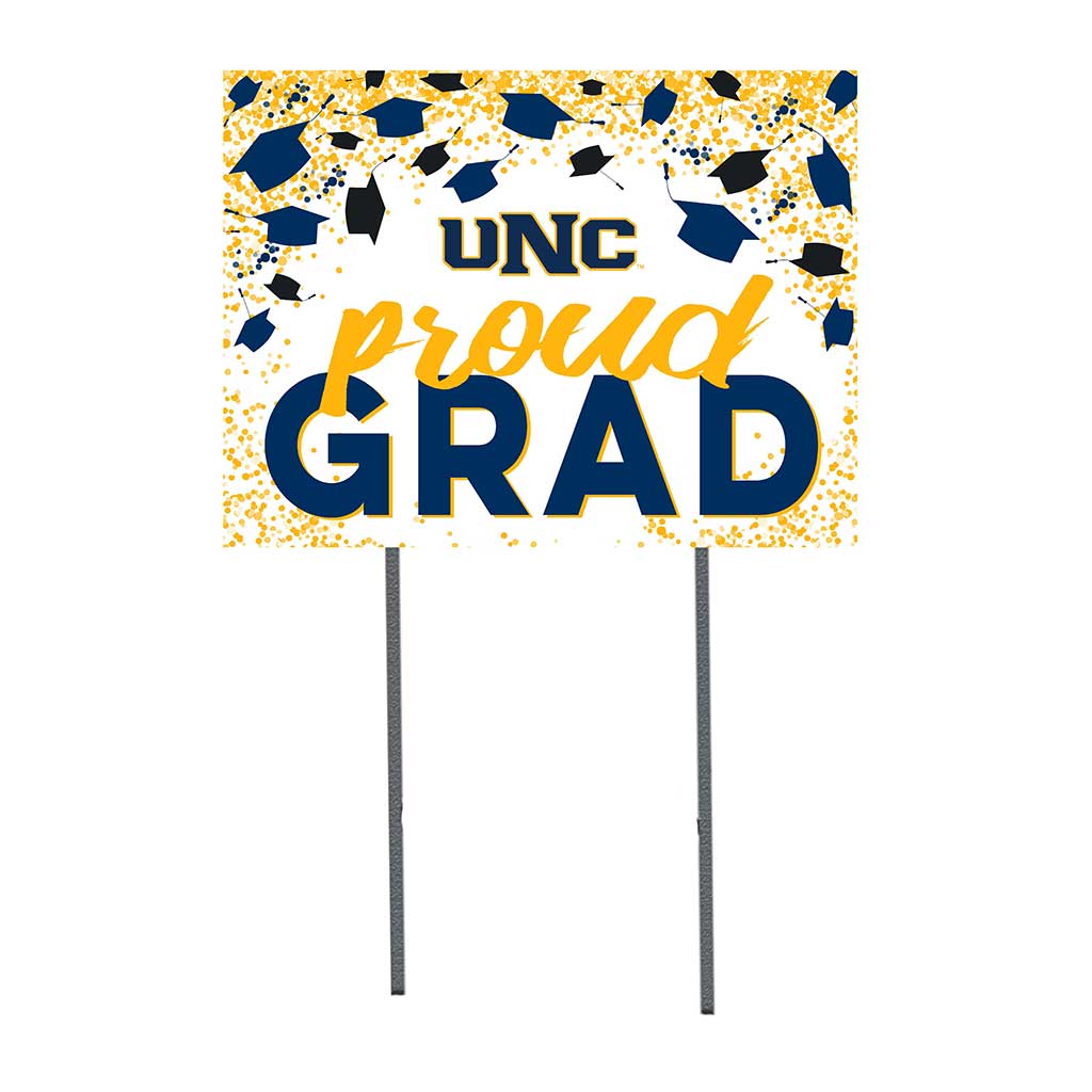 18x24 Lawn Sign Grad with Cap and Confetti Northern Colorado Bears