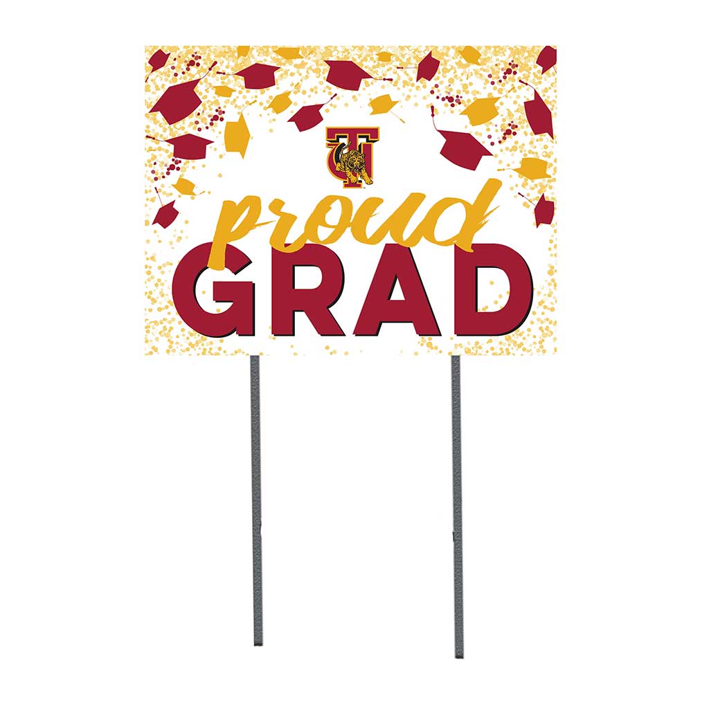 18x24 Lawn Sign Grad with Cap and Confetti Tuskegee Golden Tigers
