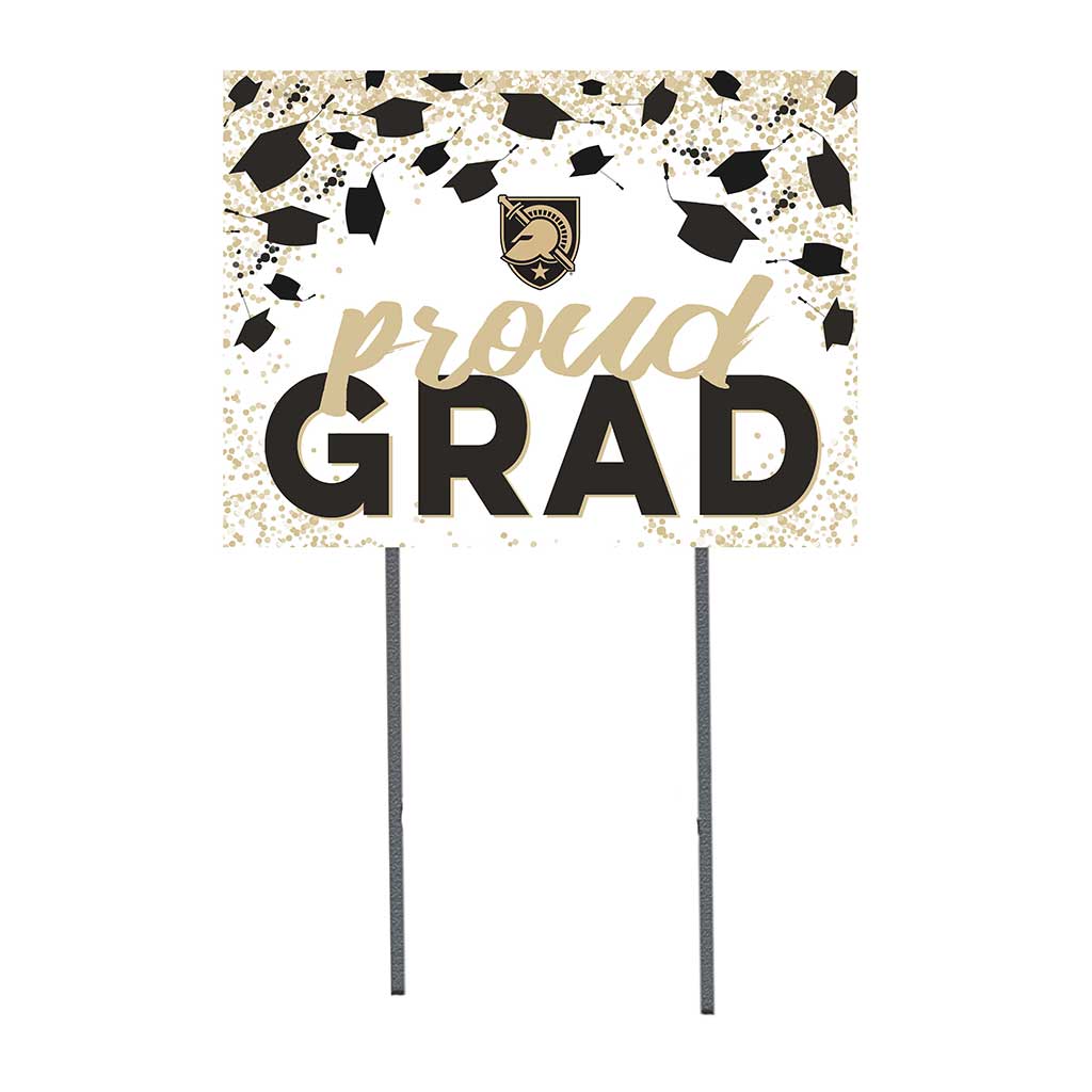 18x24 Lawn Sign Grad with Cap and Confetti West Point Black Knights
