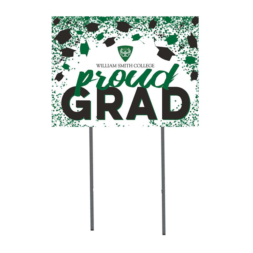 18x24 Lawn Sign Grad with Cap and Confetti William Smith College