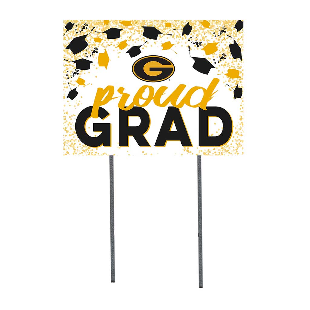 18x24 Lawn Sign Grad with Cap and Confetti Grambling State Tigers
