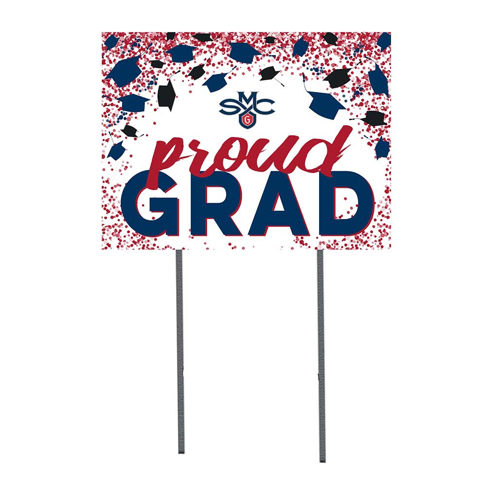 18x24 Lawn Sign Grad with Cap and Confetti Saint Mary's College of California Gaels