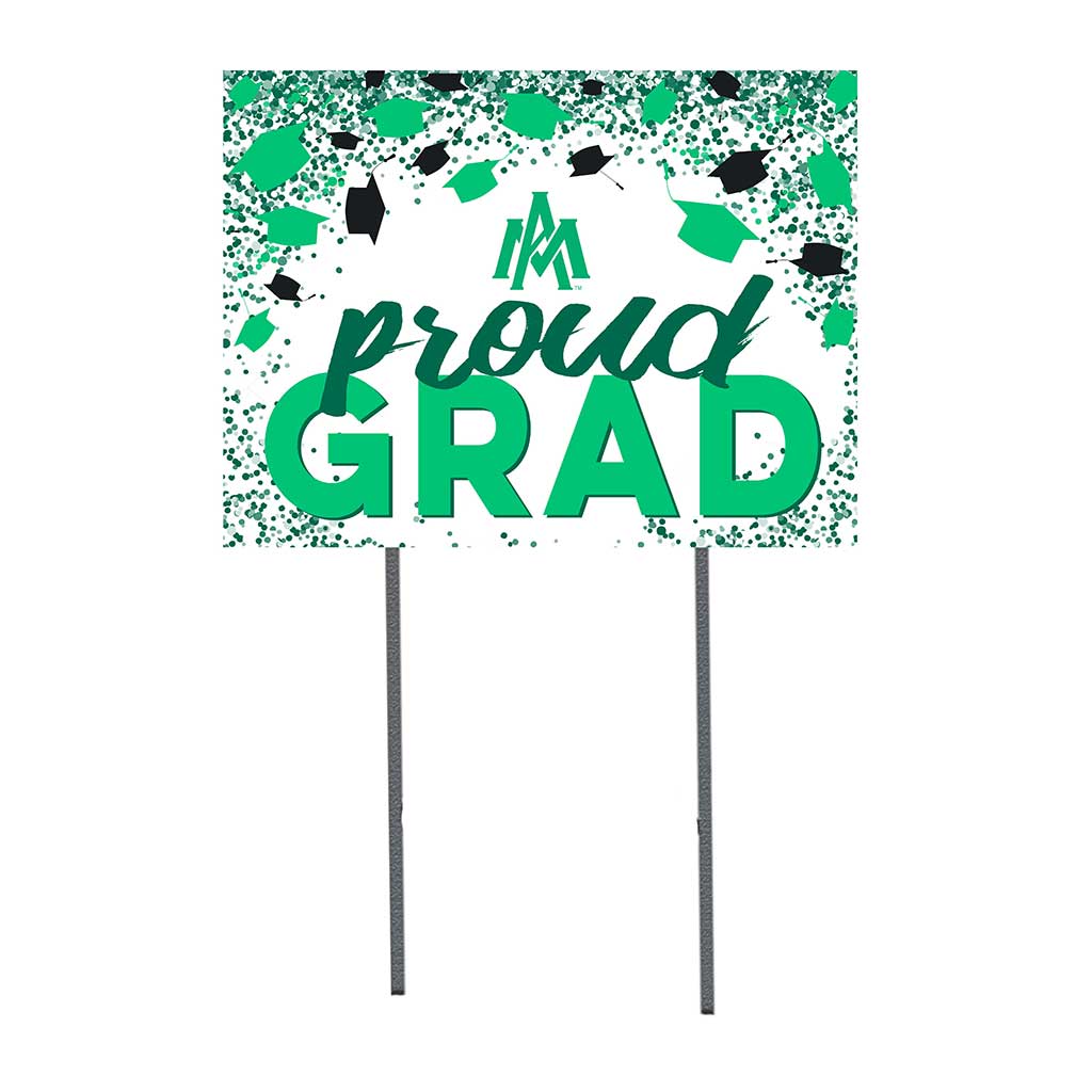 18x24 Lawn Sign Grad with Cap and Confetti Arkansas at Monticello BOLL WEVIELS
