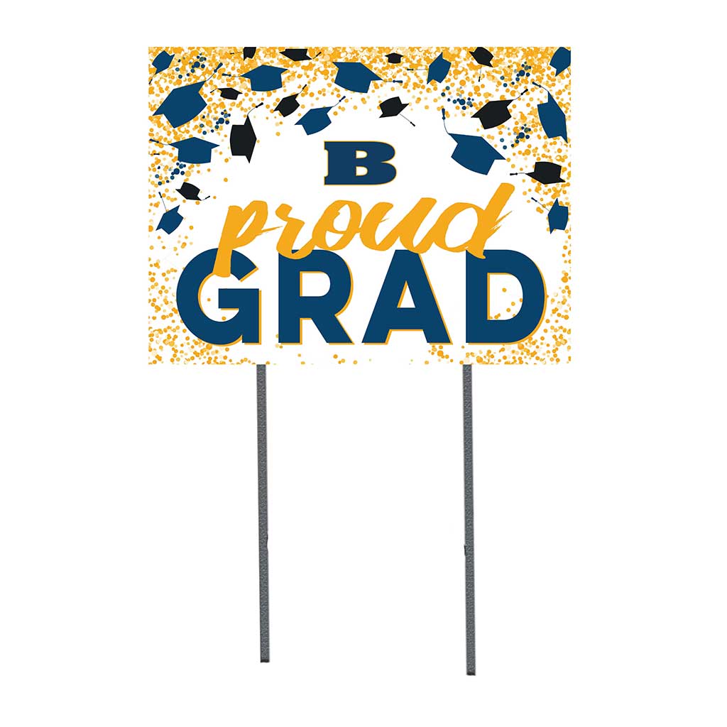 18x24 Lawn Sign Grad with Cap and Confetti Beloit College Buccaneers