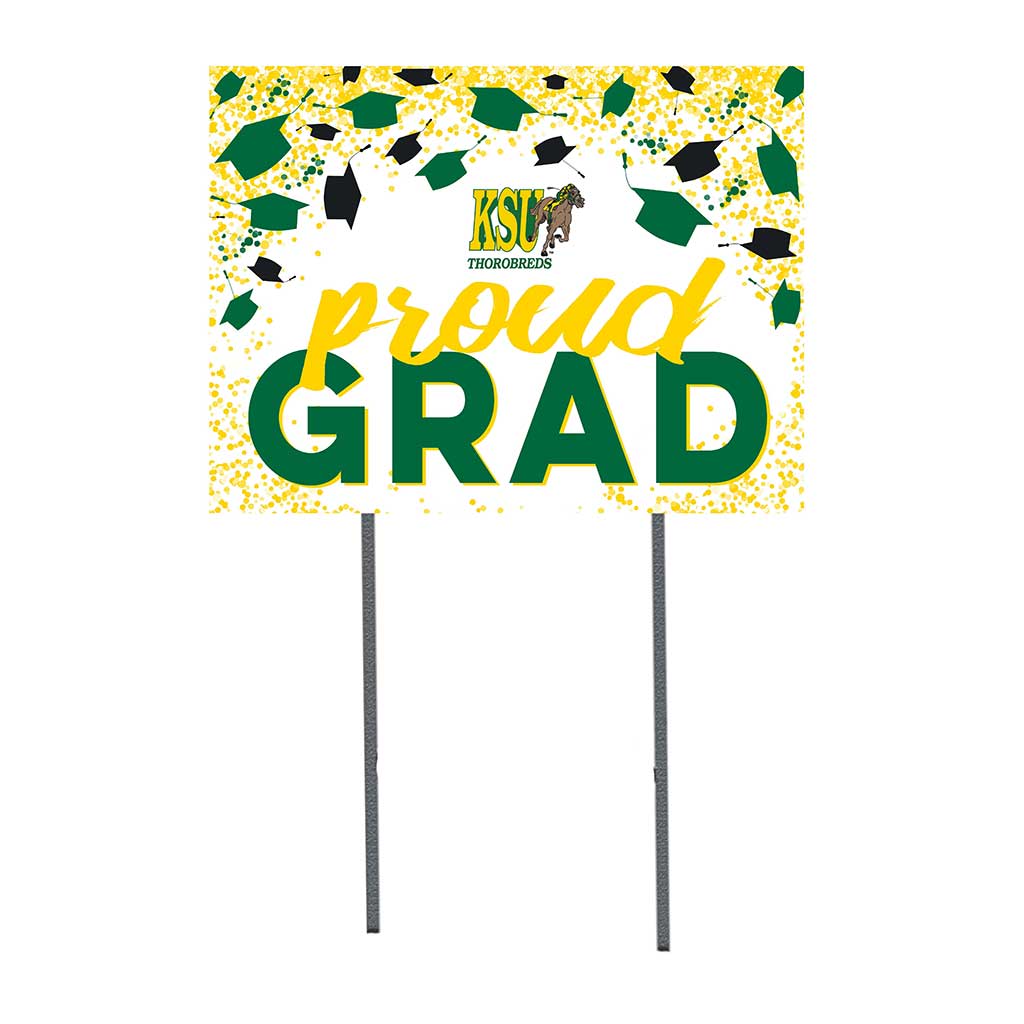 18x24 Lawn Sign Grad with Cap and Confetti Kentucky State THOROBREDS/THOROBRETTES
