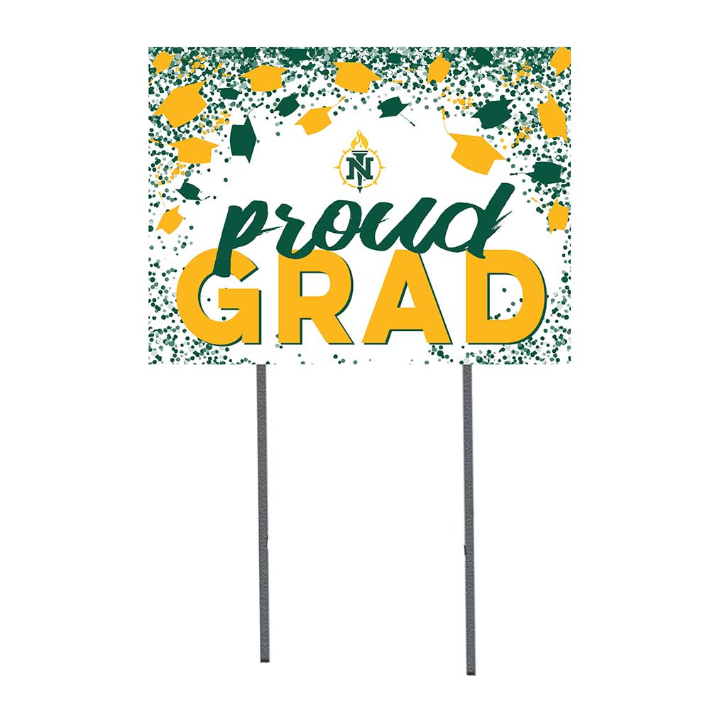18x24 Lawn Sign Grad with Cap and Confetti Northern Michigan University Wildcats