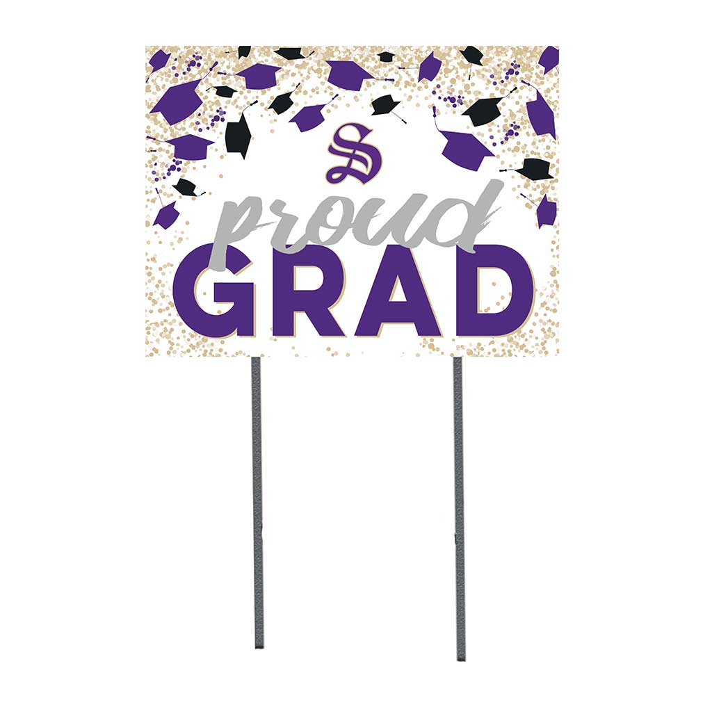 18x24 Lawn Sign Grad with Cap and Confetti Sewanee - The University of the South Tigers
