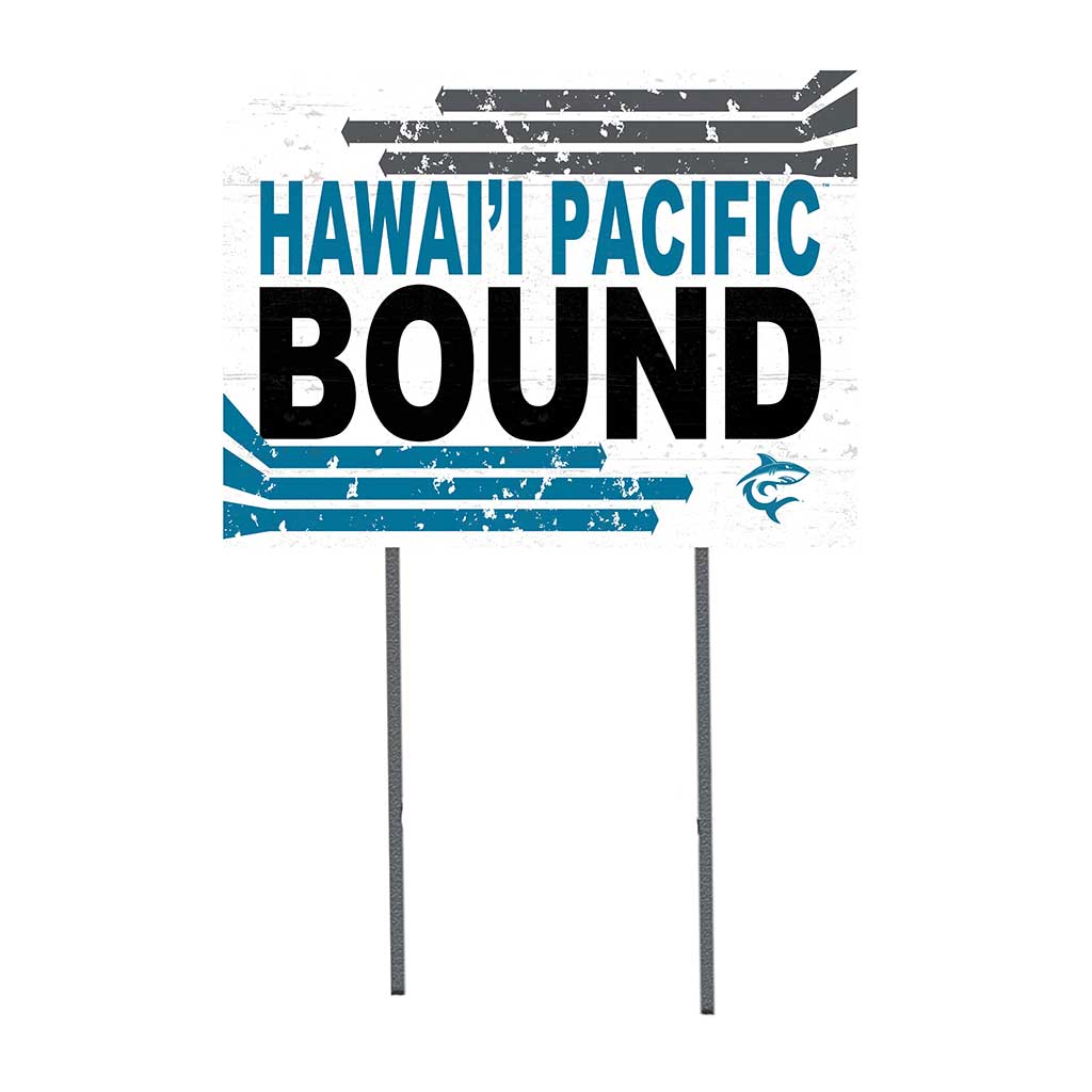 18x24 Lawn Sign Retro School Bound Hawaii Pacific University Sharks