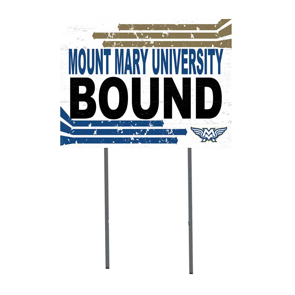 18x24 Lawn Sign Retro School Bound Mount Mary University Blue Angels