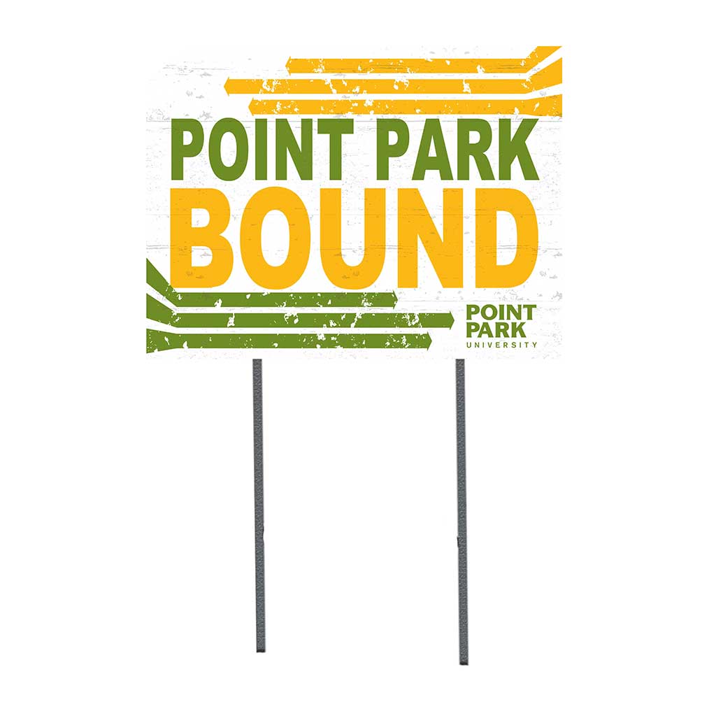 18x24 Lawn Sign Retro School Bound Point Park University Pioneers