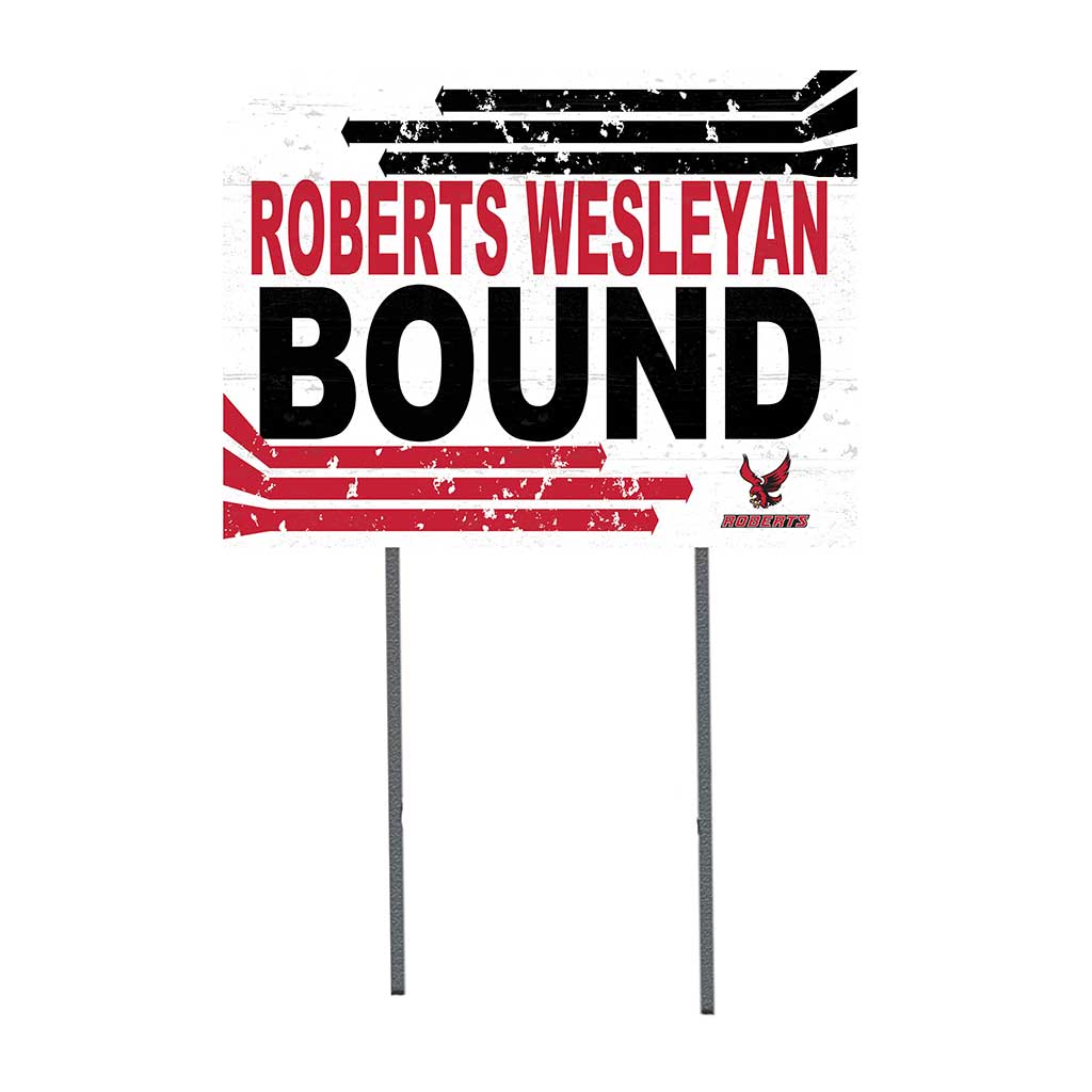 18x24 Lawn Sign Retro School Bound Roberts Wesleyan Redhawks