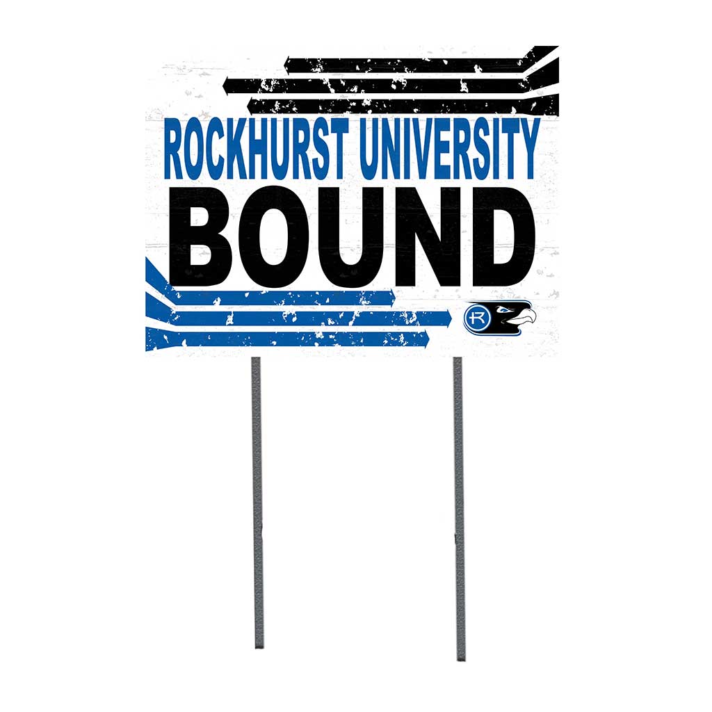 18x24 Lawn Sign Retro School Bound Rockhurst University Hawks