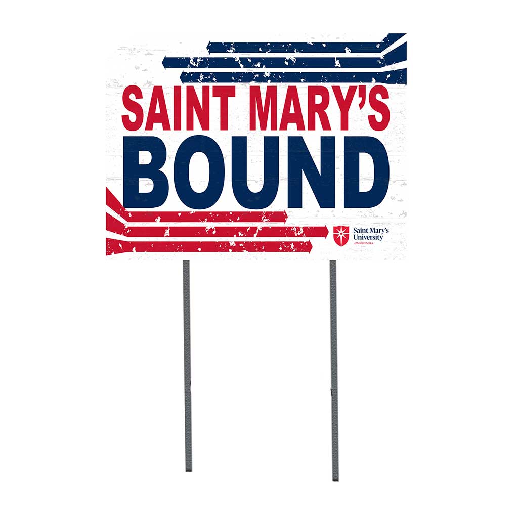 18x24 Lawn Sign Retro School Bound Saint Mary's University of Minnesota Cardinals