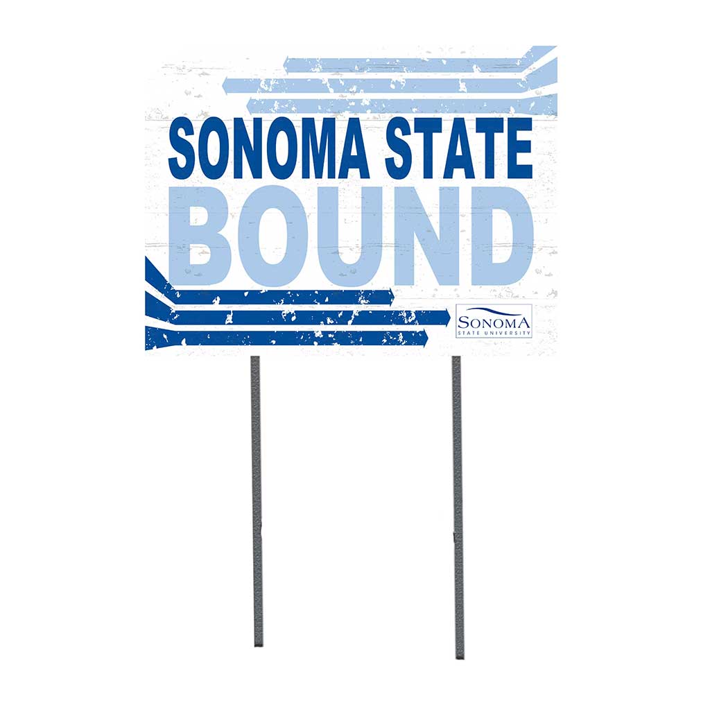 18x24 Lawn Sign Retro School Bound Sonoma State University Seawolves