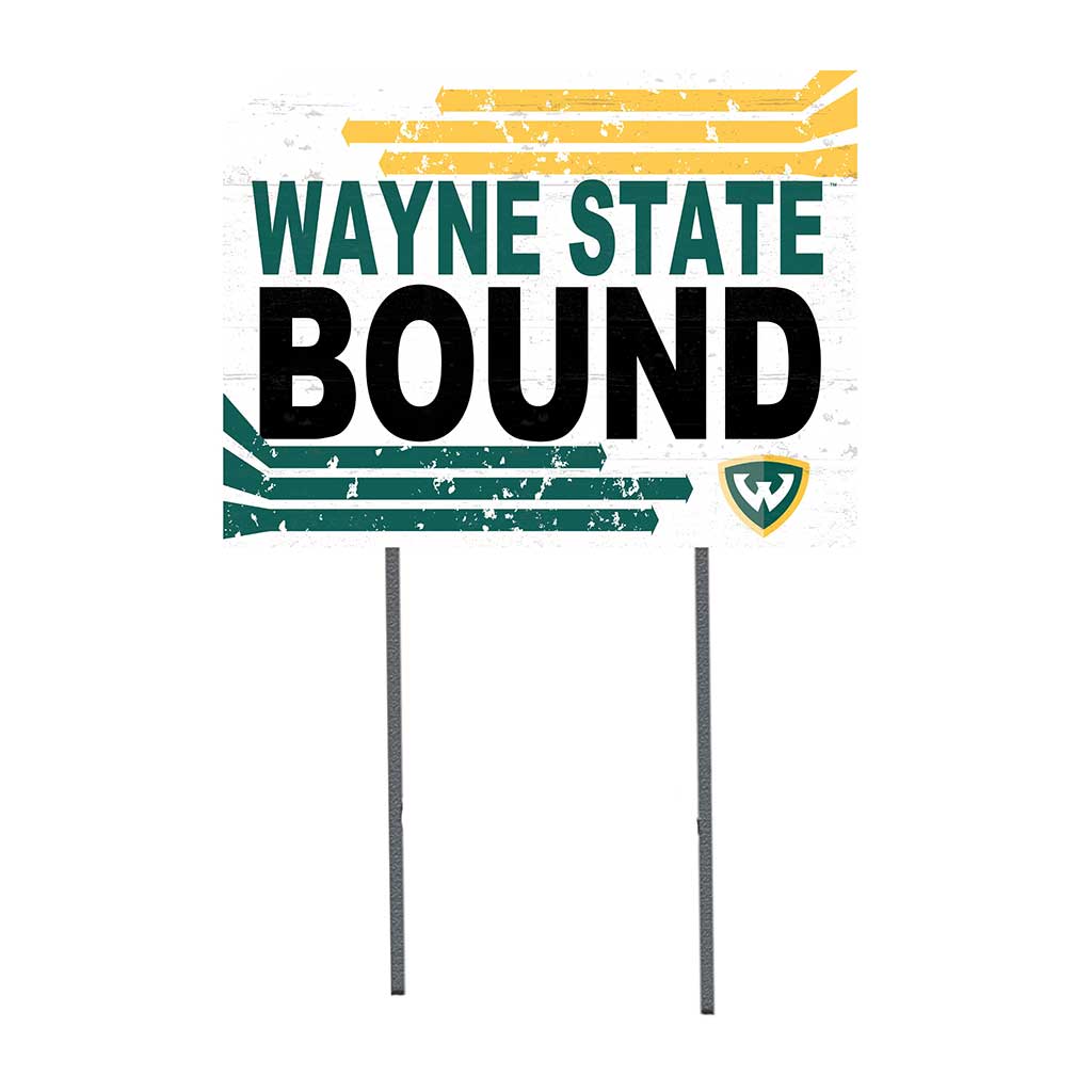 18x24 Lawn Sign Retro School Bound Wayne State University Warriors
