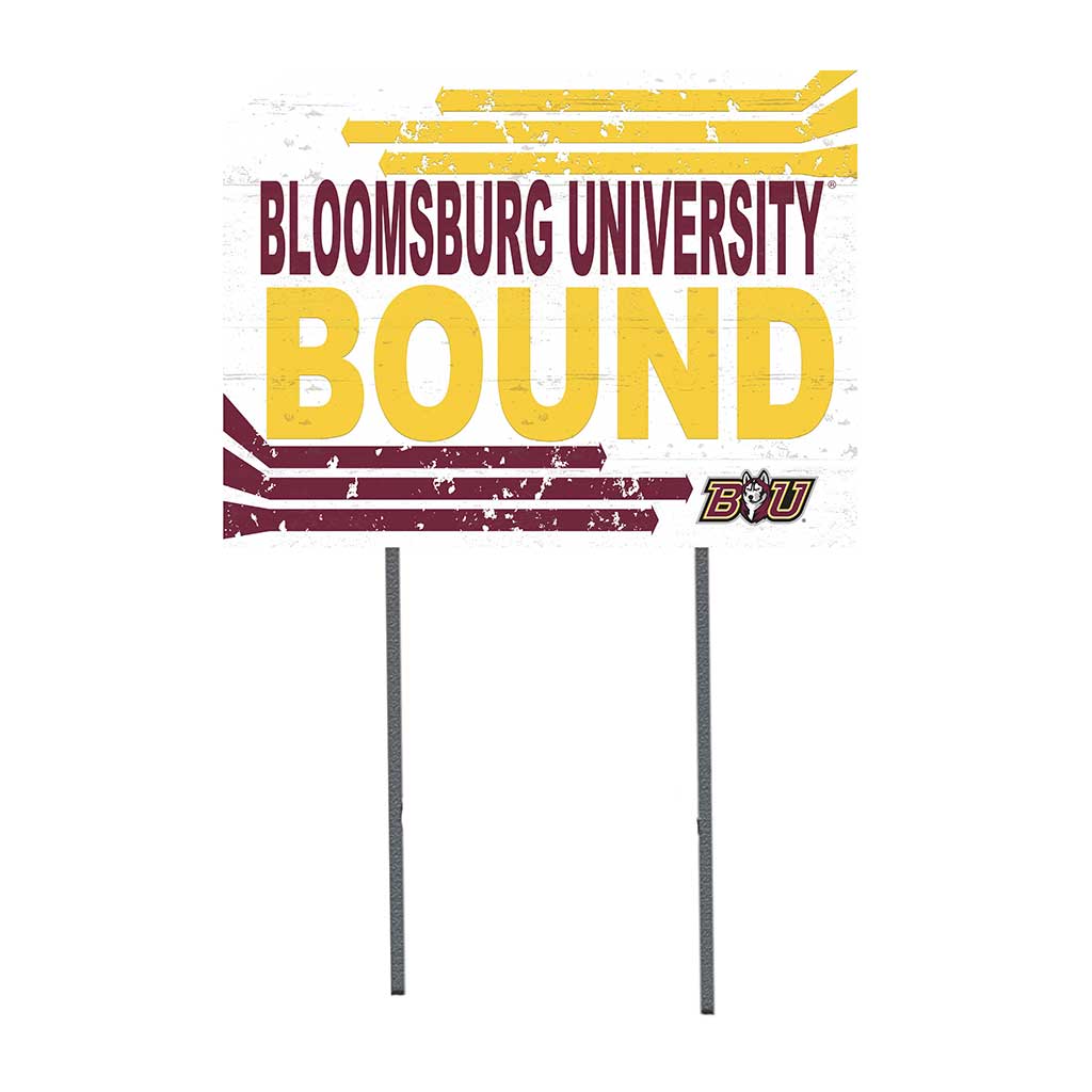 18x24 Lawn Sign Retro School Bound Bloomsburg Huskies