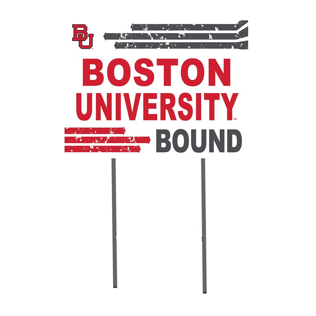 18x24 Lawn Sign Retro School Bound Boston University Terriers