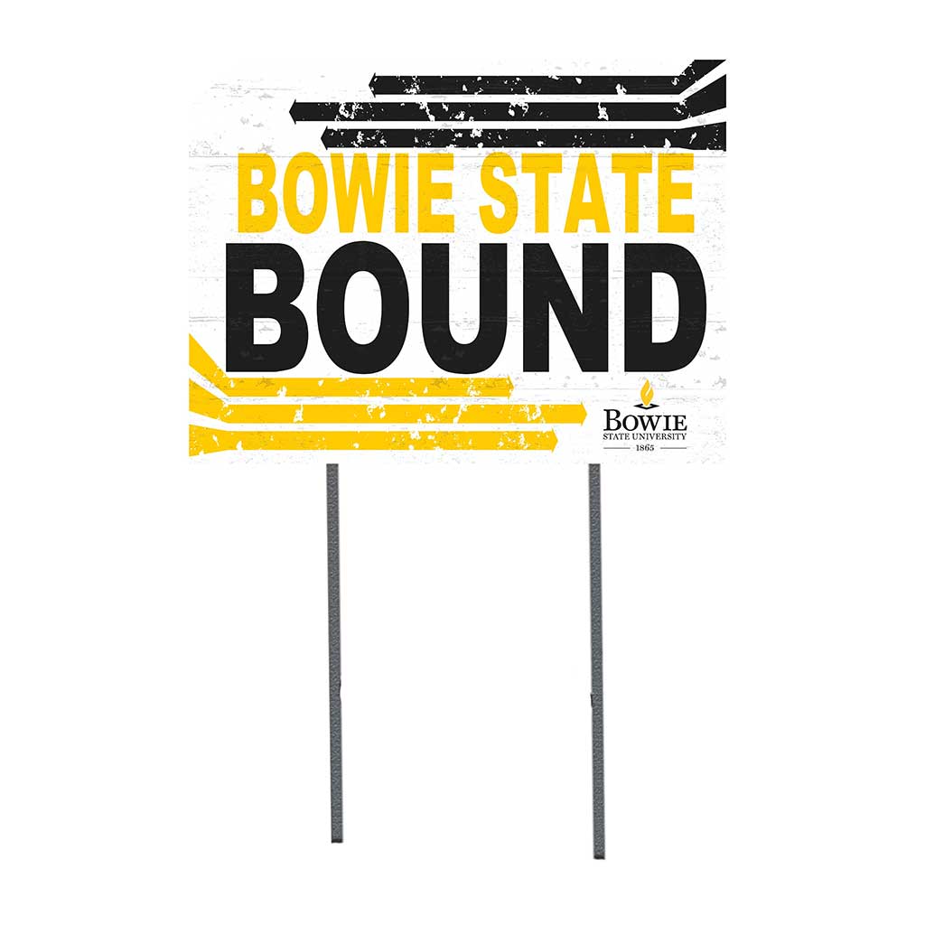 18x24 Lawn Sign Retro School Bound Bowie State Bulldogs