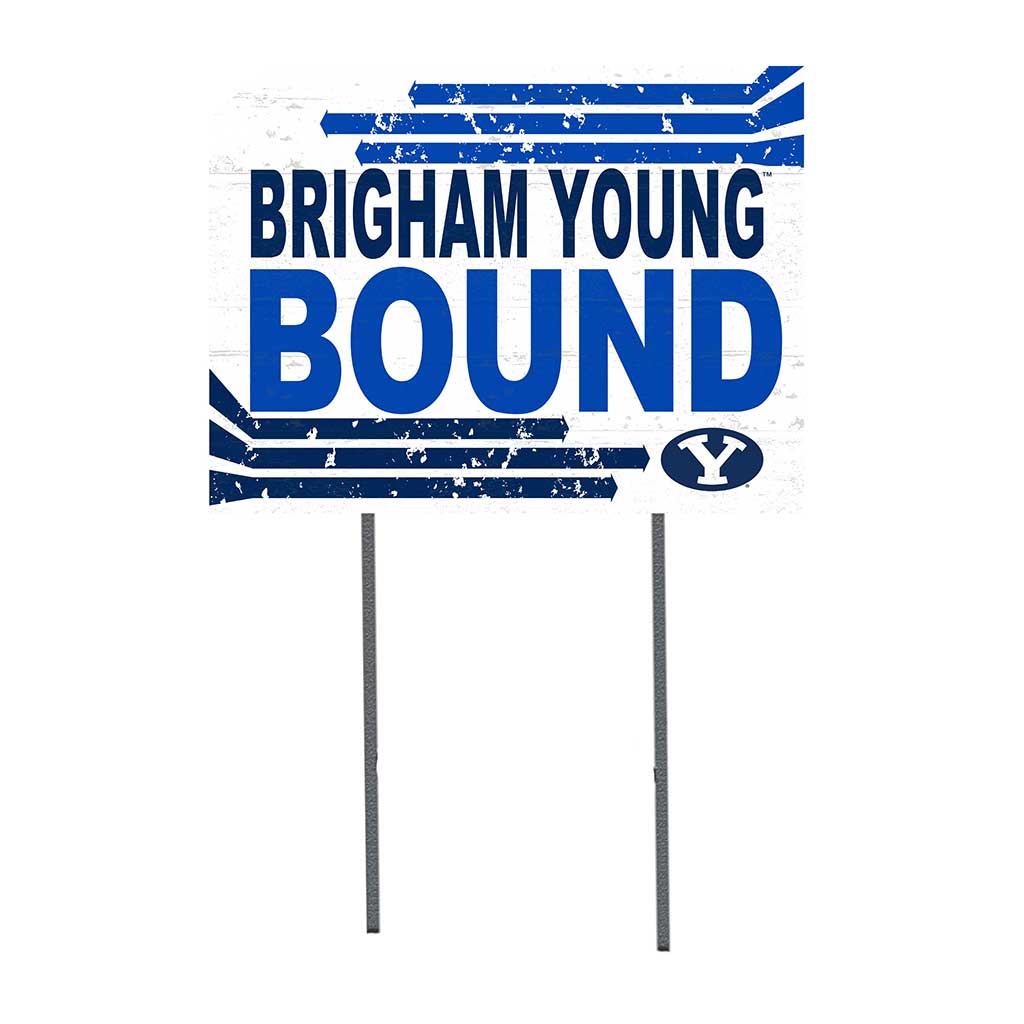 18x24 Lawn Sign Retro School Bound Brigham Young Cougars