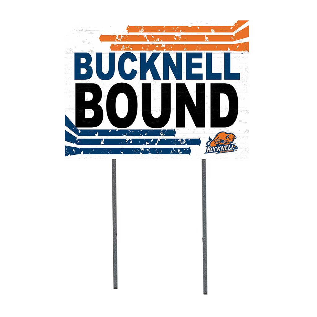 18x24 Lawn Sign Retro School Bound Bucknell Bison