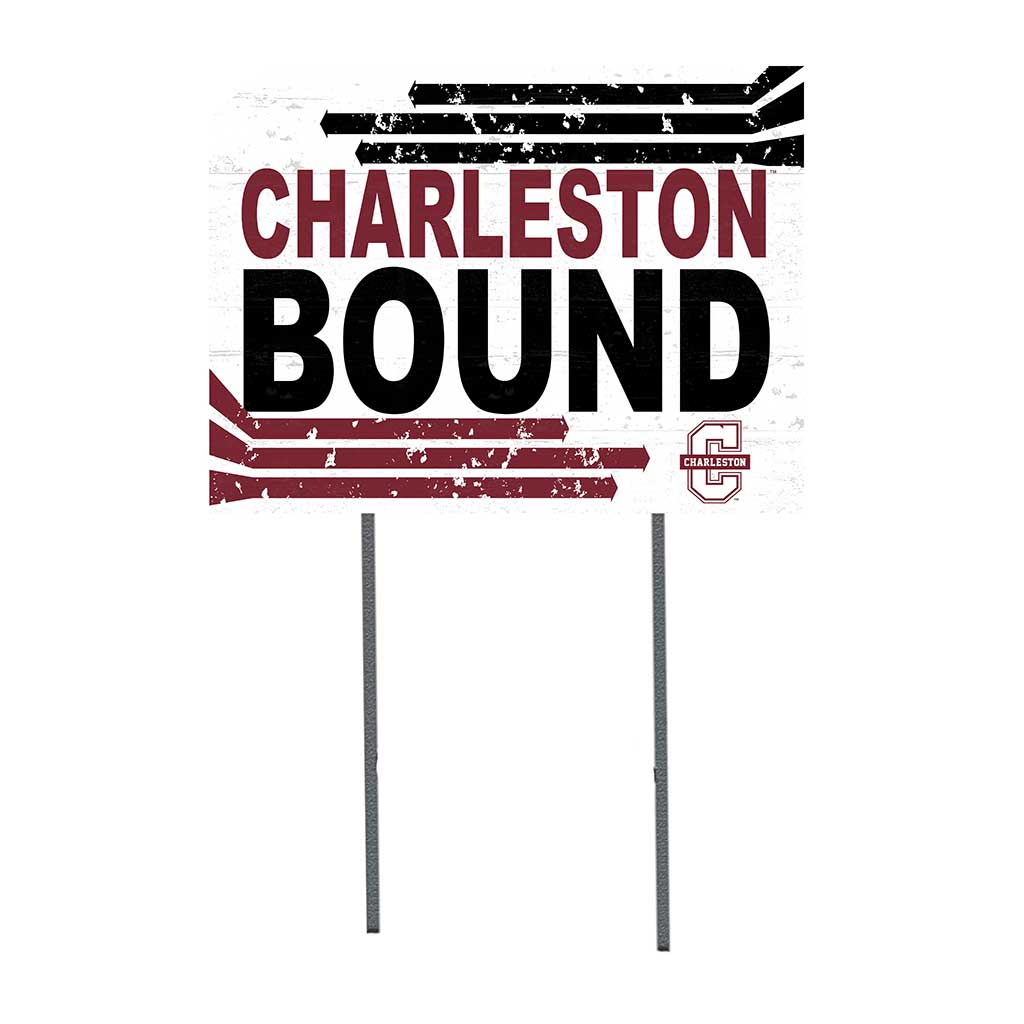 18x24 Lawn Sign Retro School Bound Charleston College Cougars
