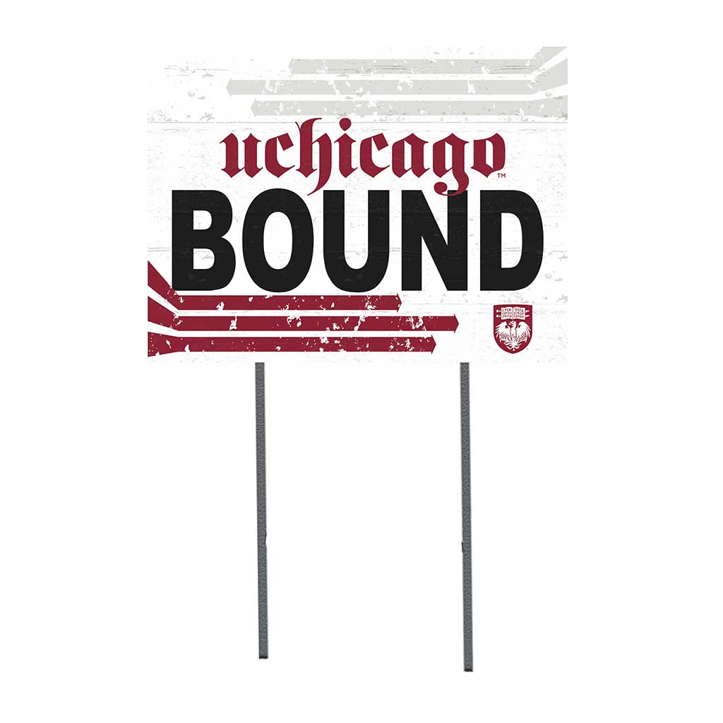 18x24 Lawn Sign Retro School Bound University of Chicago Maroons