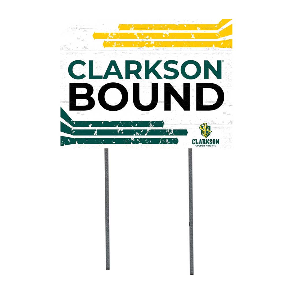 18x24 Lawn Sign Retro School Bound Clarkson University Golden Knights