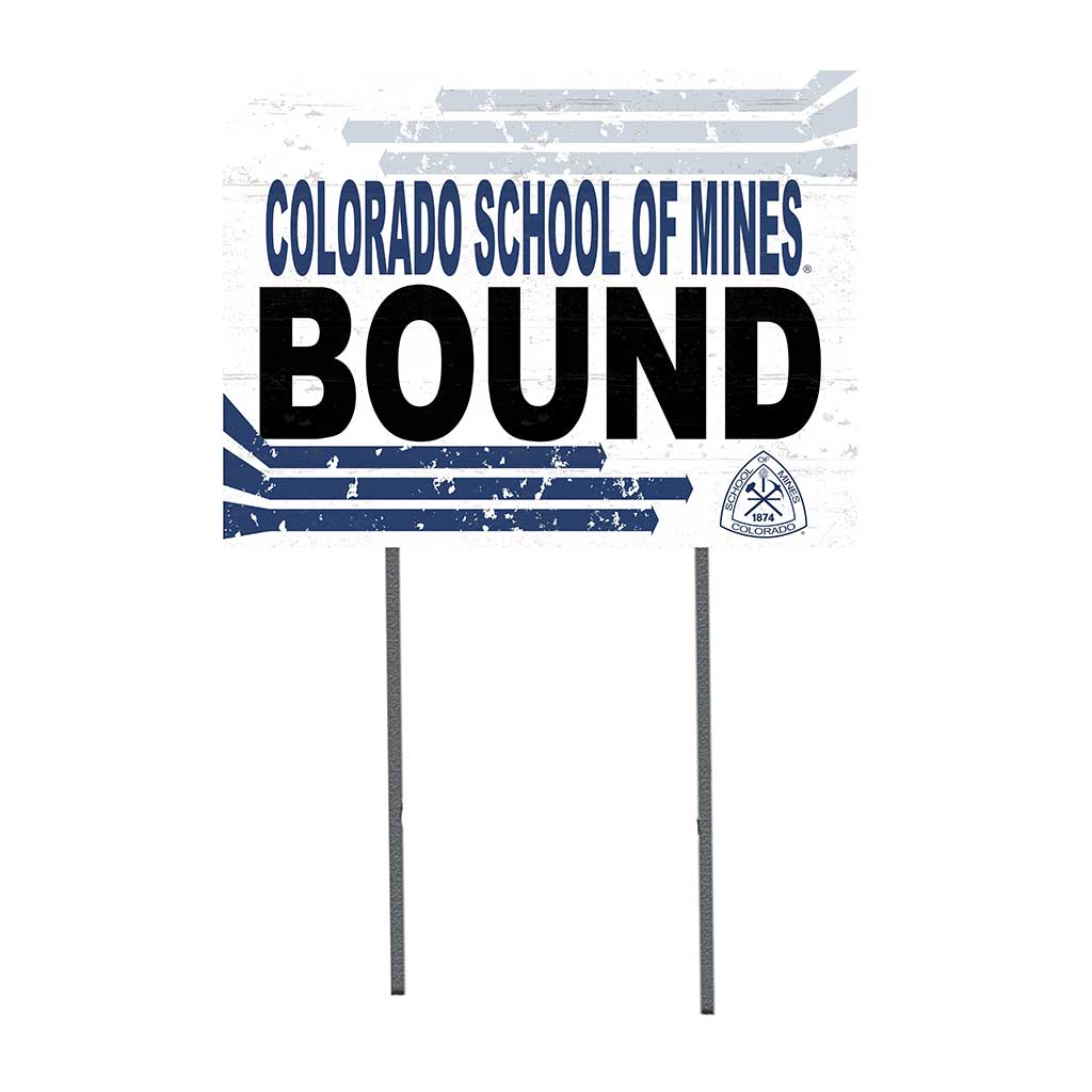 18x24 Lawn Sign Retro School Bound Colorado School of Mines Orediggers