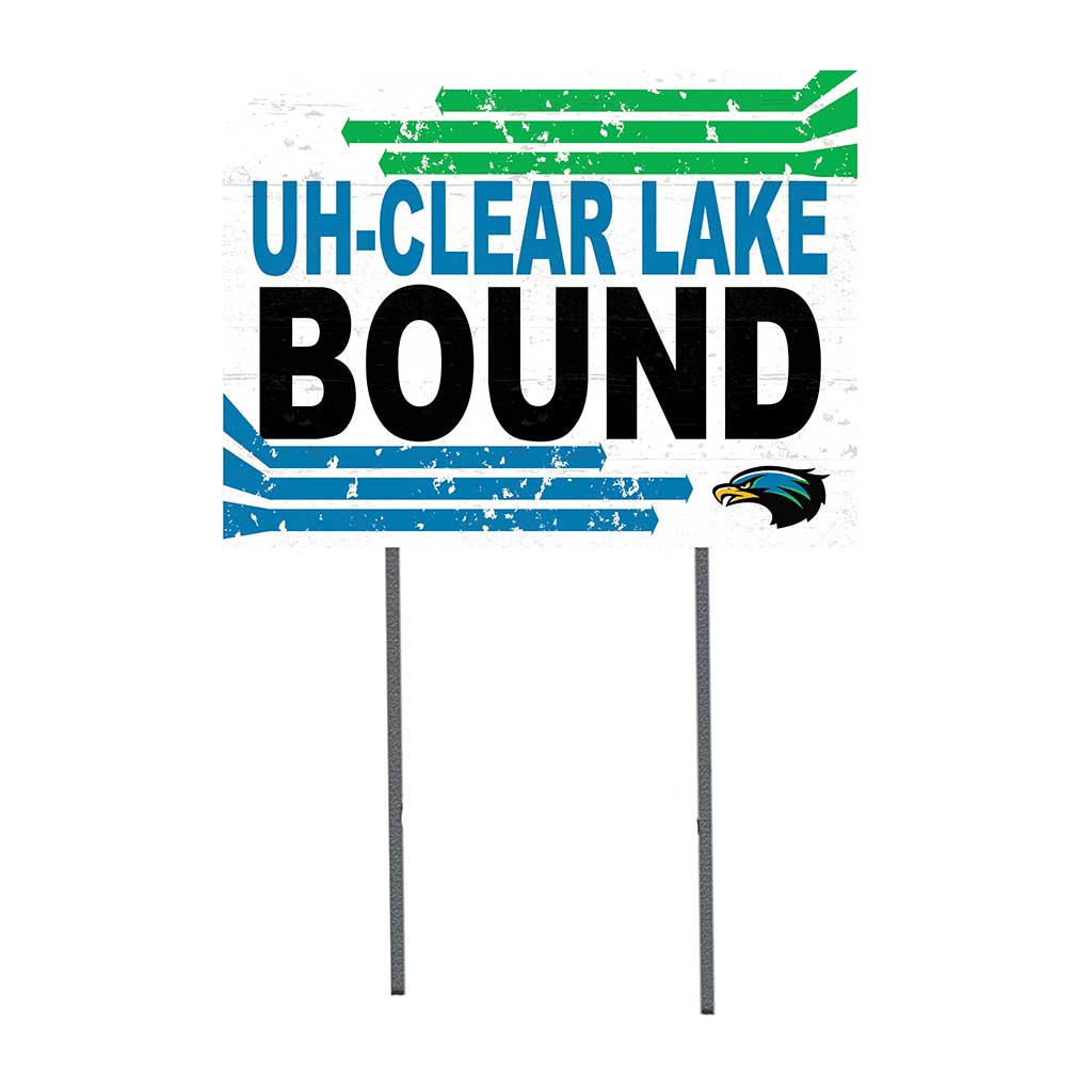 18x24 Lawn Sign Retro School Bound University of Houston - Clear Lake Hawks
