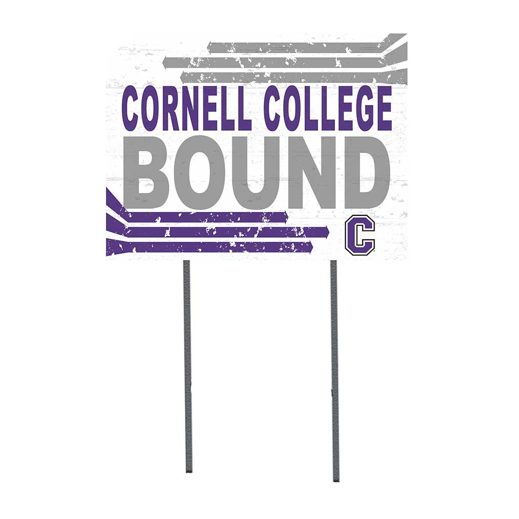 18x24 Lawn Sign Retro School Bound Cornell College Rams