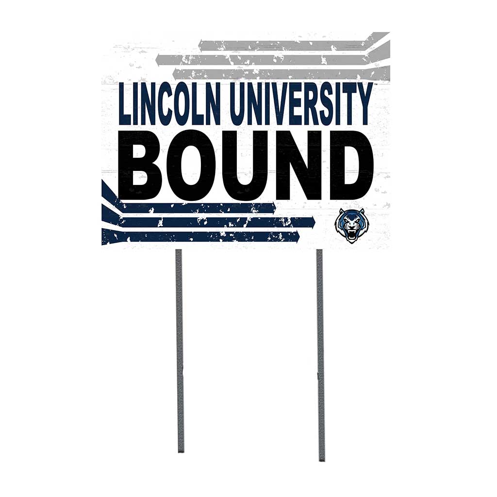 18x24 Lawn Sign Retro School Bound Lincoln University Blue Tigers